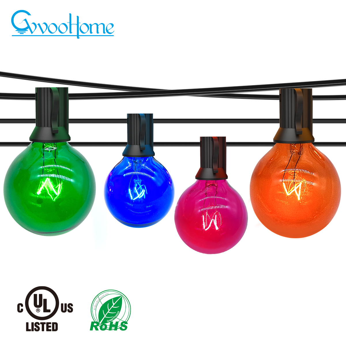 HCP098 G40多色高压灯串钨丝泡