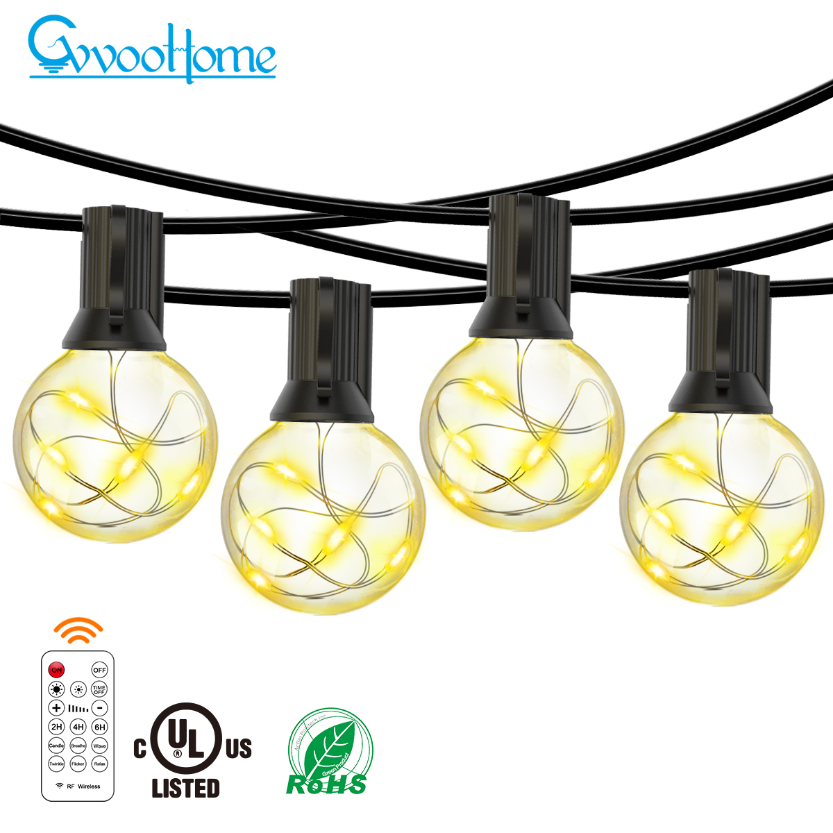 HCP081  G40暖光铜线灯串