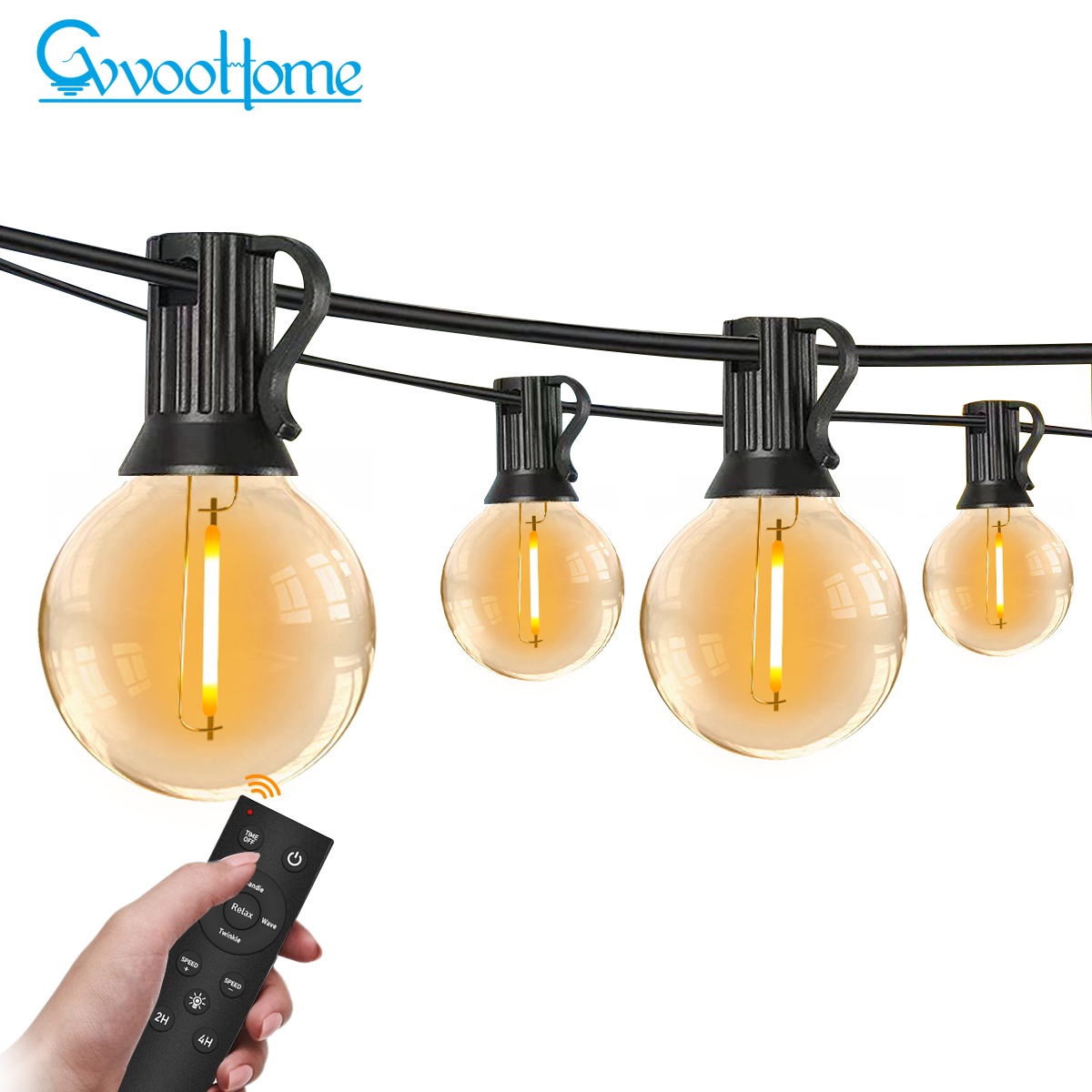 HCP083  G40暖白遥控款灯串