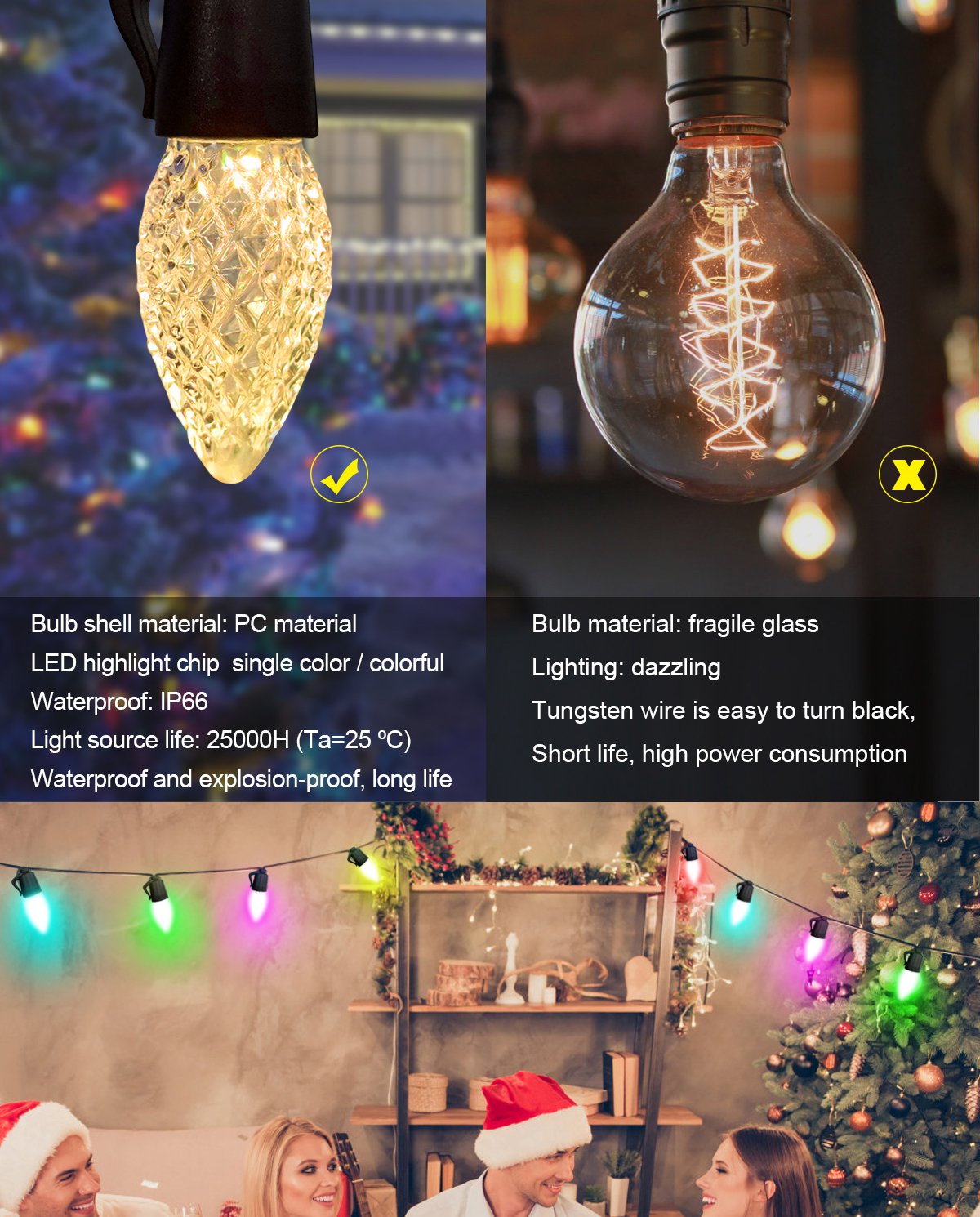 LED phantom light skewer